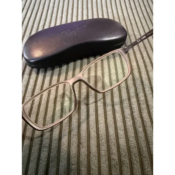 Ray-Ban Liteforce RB 7018 5205 Matte Brown Rectangular Frames 56-16-145 Italy